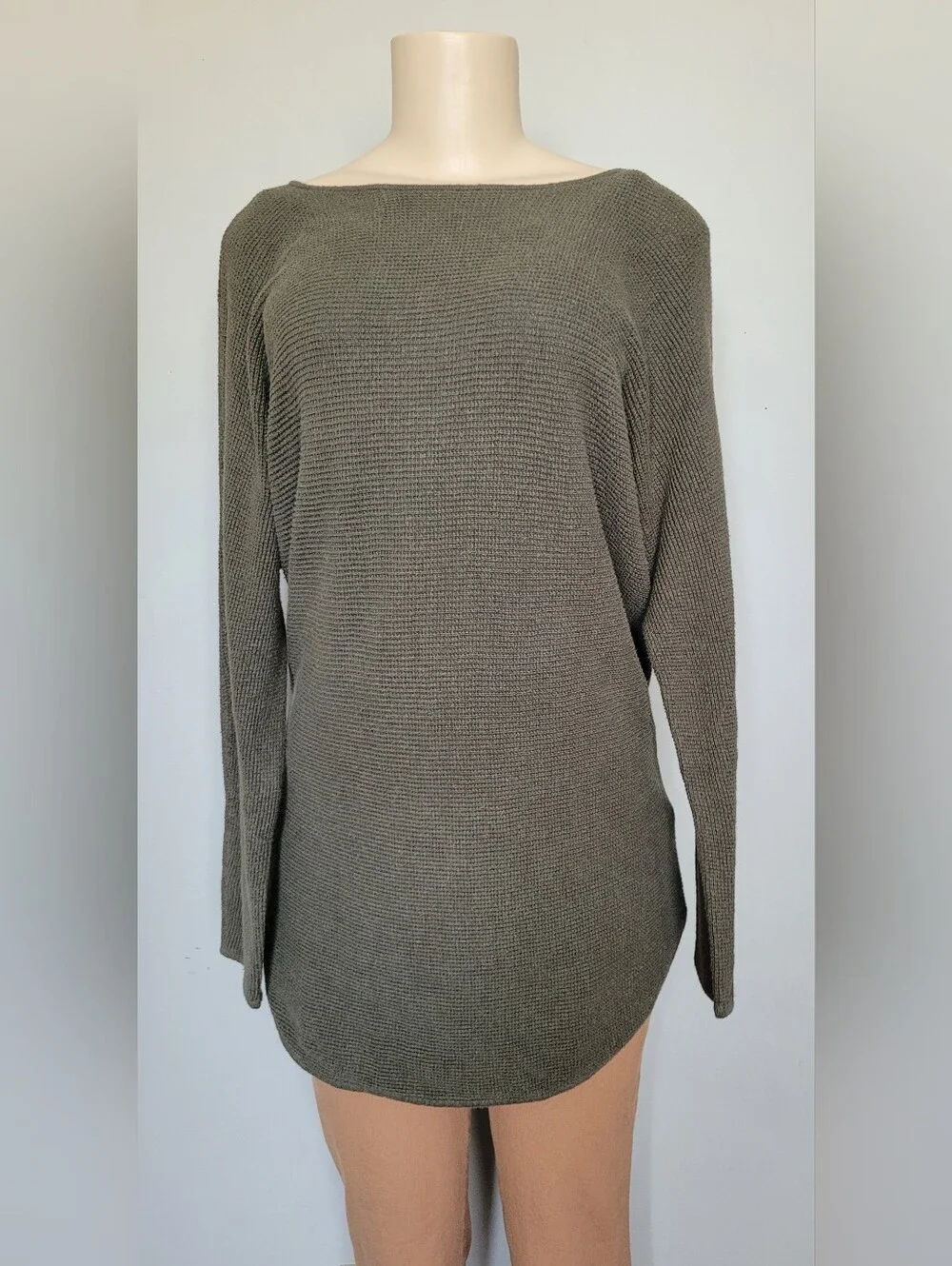Michael Kors Women’s Waffle Olive Knit Tunic Sweater Medium/Large